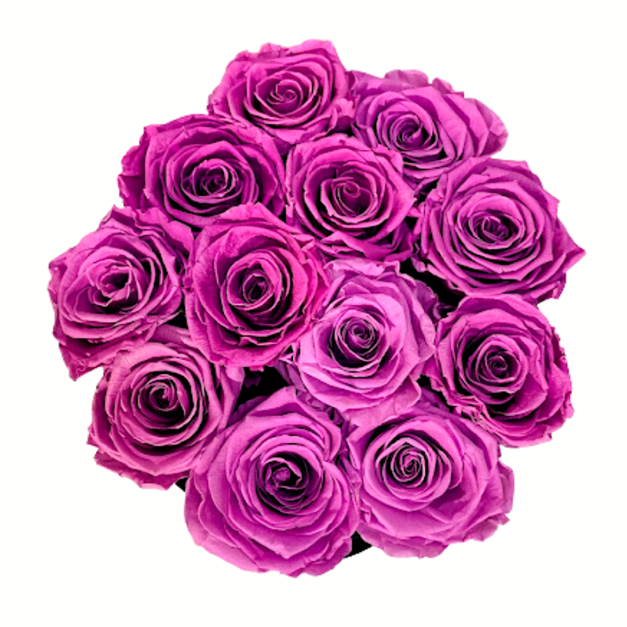 12 rosas naturales en florero de vidrio - correodelasflores.com